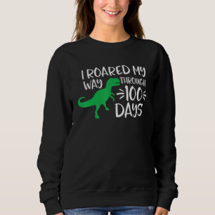 Sudadera Caminé Por 100 Días De Dinosaurio T Rex Para