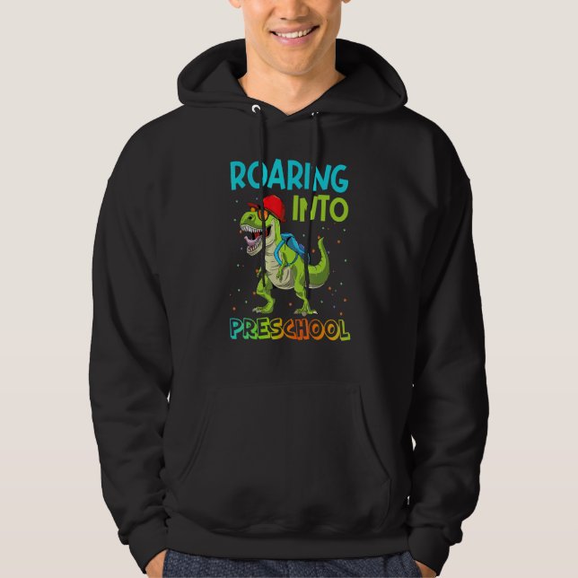 Sudadera Camino al profesor de dinosaurio preescolar preesc (Anverso)
