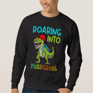 Sudadera Camino al profesor de dinosaurio preescolar preesc