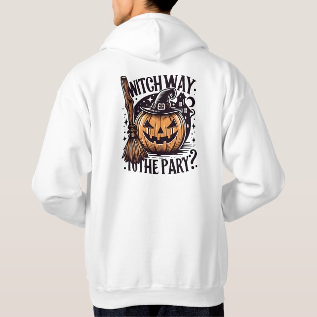 Sudadera ¿Camino De Bruja Al Fiesta? (Reverso)