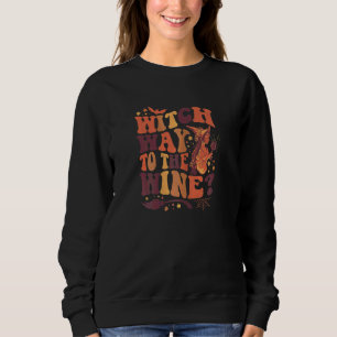 Sudadera Camino de brujas hacia el vino para mujeres Cita d