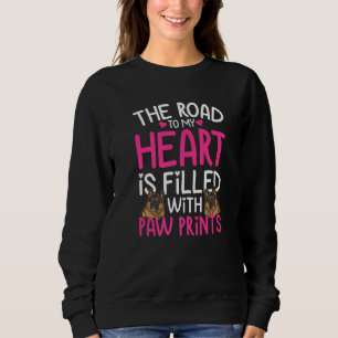 Sudadera Camino De Pastor Alemán A Mi Gráfico De Perro Cora