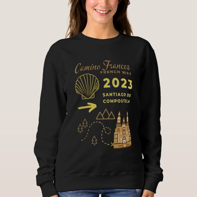 Sudadera Camino Frances French Way 2023 Santiago de Compost (Anverso)