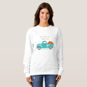 Sudadera Camión azul de cosecha de otoño