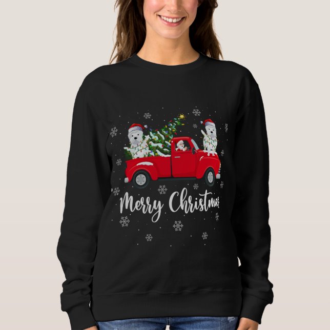 Sudadera Camión de árbol de navidad de Santa Riding Chic (Anverso)