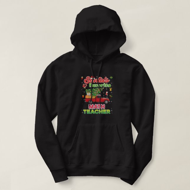 Sudadera Camión de árbol navideño favorito del profesor de  (Diseño del anverso)