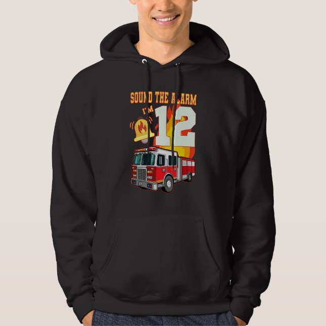 Sudadera Camión de bomberos 12º cumpleaños bombero 12Y (Anverso)