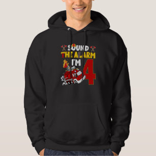 Sudadera Camión de Bomberos Niño Cumpleaños 4 Años Bombero