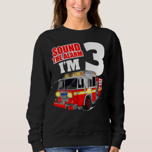 Sudadera Camión de bomberos niño de tercer cumpleaños niño