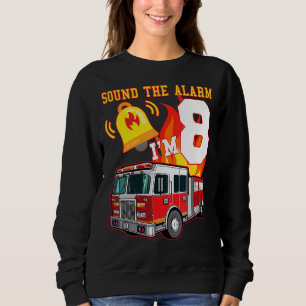 Sudadera Camión de bomberos niños 8 cumpleaños bombero 8 añ