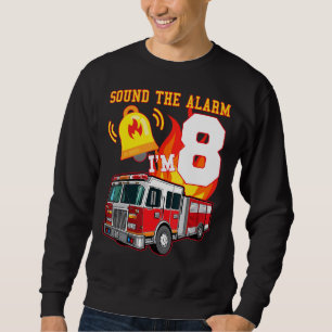 Sudadera Camión de bomberos niños 8 cumpleaños bombero 8 añ