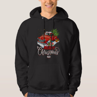 Sudadera Camión de camioneta roja retro árbol de Navidad Pi