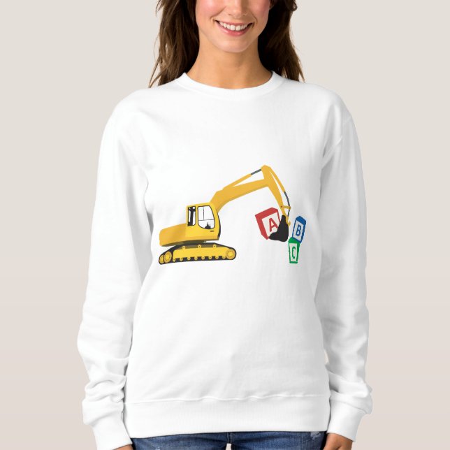 Sudadera Camión de construcción de la excavadora ABC (Anverso)