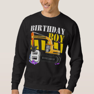 Sudadera Camión de construcción Excavadora 8 cumpleaños niñ