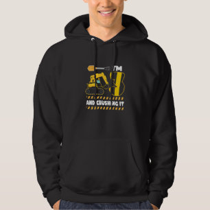 Sudadera Camión de construcción infantil tercer cumpleaños