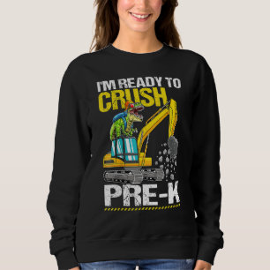 Sudadera Camión De Construcción Pre K Crush Dinosaurio De R