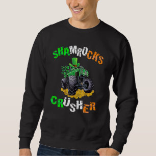 Sudadera Camión de cosecha verde de St. Patrick's Day Shamr