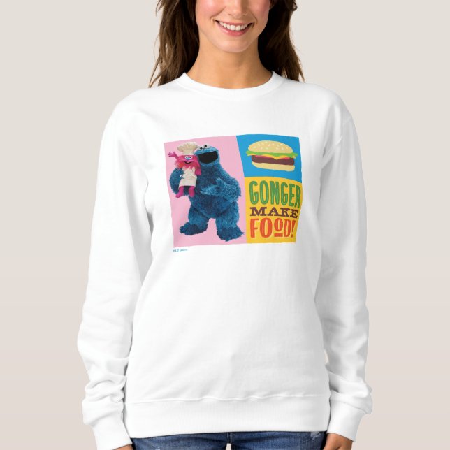 Sudadera Camión de foodie de Cookie Monster | Gonger Make F (Anverso)