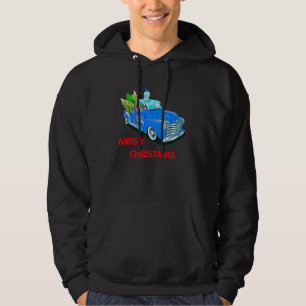 Sudadera Camión de madera de Navidad Árbol Regalo para Vaca