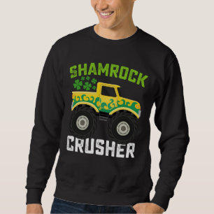 Sudadera Camión de monstruo cruzado de Shamrock en el Día d
