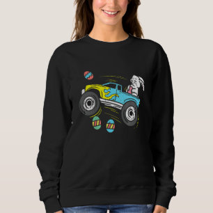 Sudadera Camión de Monstruo de Huevos de Semana Santa Feliz