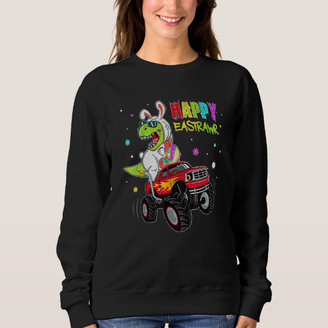 Sudadera Camión de Monstruo Rex de Dinosaurio Conejo Camión (Anverso)