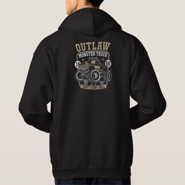 Sudadera Camión de monstruos fuera de la ley así es como ha (Reverso)