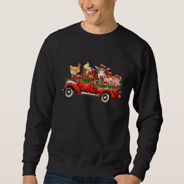 Sudadera Camión De Recogida De navidades Con Animales De Gr (Anverso)