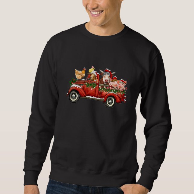 Sudadera Camión De Recogida De navidades Con Animales De Gr (Anverso)