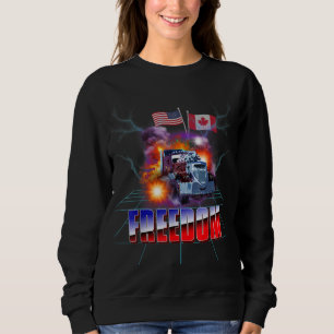 Sudadera Camión de tormenta estadounidense bandera de Canad