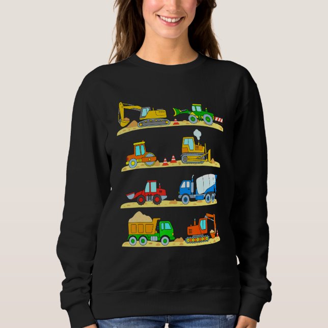 Sudadera Camión Excavator Cement Truck Bulldozer Constructi (Anverso)