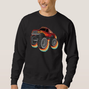 Sudadera Camión Monster Guay Para Hombres Monstruo Vintage