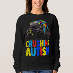Sudadera Camión monstruo aplastando autismo australiano con
