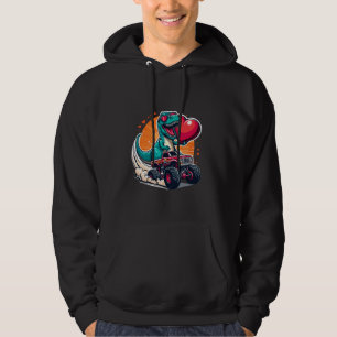Sudadera Camión Monstruo Dinosaurio Día de San Valentín Cor
