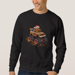 Sudadera Camión Monstruo Hombre de Jengibre Navidad