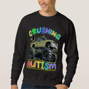Sudadera Camión Monstruo Infantil Aplastando Autismo Autism