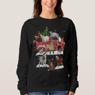 Sudadera Camión Rojo Cabra Granjero de Navidad