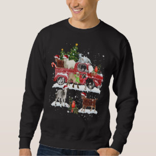 Sudadera Camión Rojo Cabra Granjero de Navidad