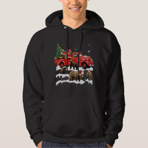 Sudadera Camión Rojo Con Oso Feliz Navidad X-mas Feo G