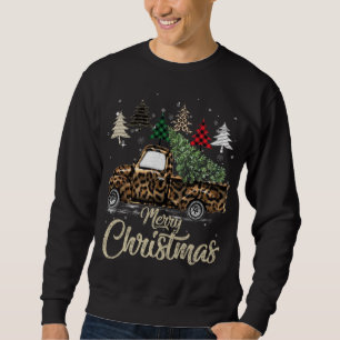 Sudadera Camión Rojo De Árbol De Navidad De Buffalo Con Leo