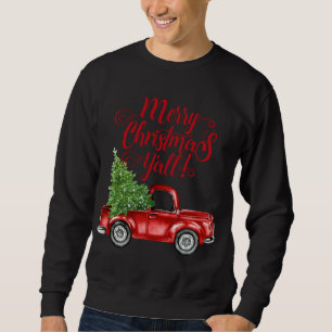 Sudadera Camión Rojo de Granja de Estilo Vintage Feliz Navi