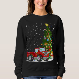 Sudadera Camión rojo de Santa Camión de Navidad Árbol de il