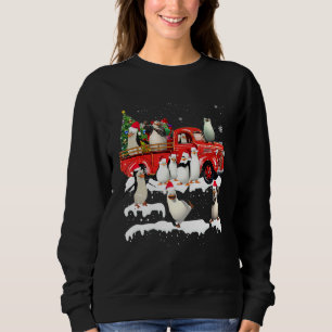 Sudadera Camión Rojo en Pingüino Navidad
