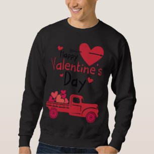Sudadera Camión Rojo Feliz Día de San Valentín