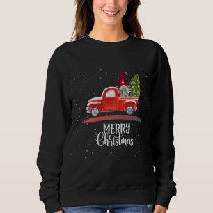 Sudadera Camión Rojo Gnome de Merry Christmas Garden