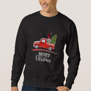 Sudadera Camión Rojo Gnome de Merry Christmas Garden