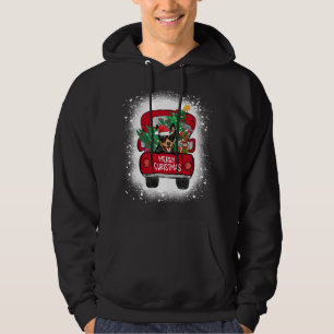 Sudadera Camión Rojo Kelpie Australiano Feliz Navidad B