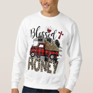 Sudadera Camión Rojo Leopardo bendijo Miel mejor regalo par