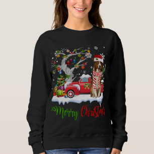 Sudadera Camión Rojo Merry Christmas Tree Border Collie Paj