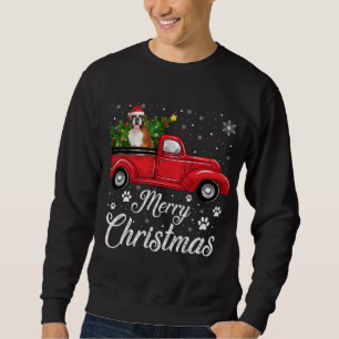 Sudadera Camión Rojo Merry Christmas Tree boxer Navidades d